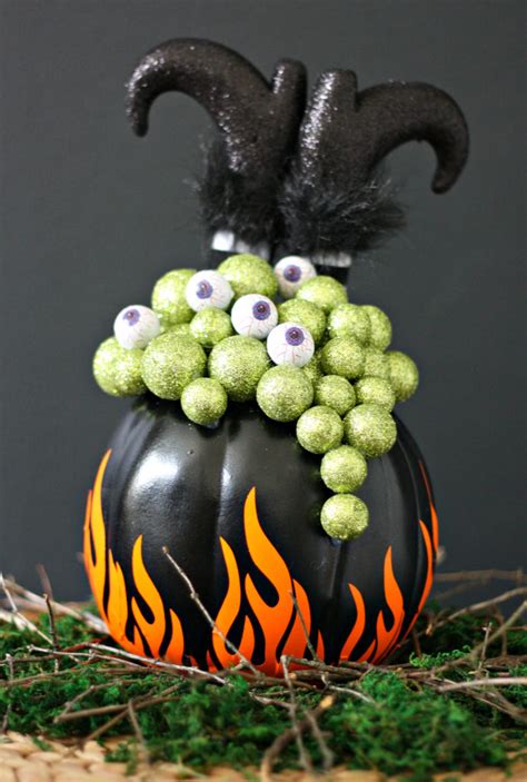 Spooky Witch Cauldron Pumpkin Crafts for Kids